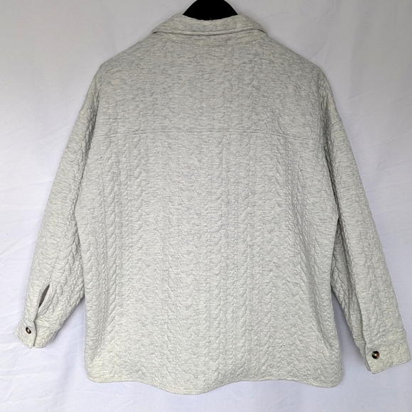 Robert Louis Button Up Sweater Jacket Collar Gray Size XL Cozycore grandmacore - Picture 3 of 10